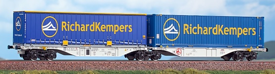 ACME 40381 - H0 - Containertragwagen Sggrrmss Richard Kempers, Ep. V-VI, Hupac